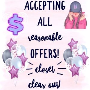 Closet clear out, everything needs to go!